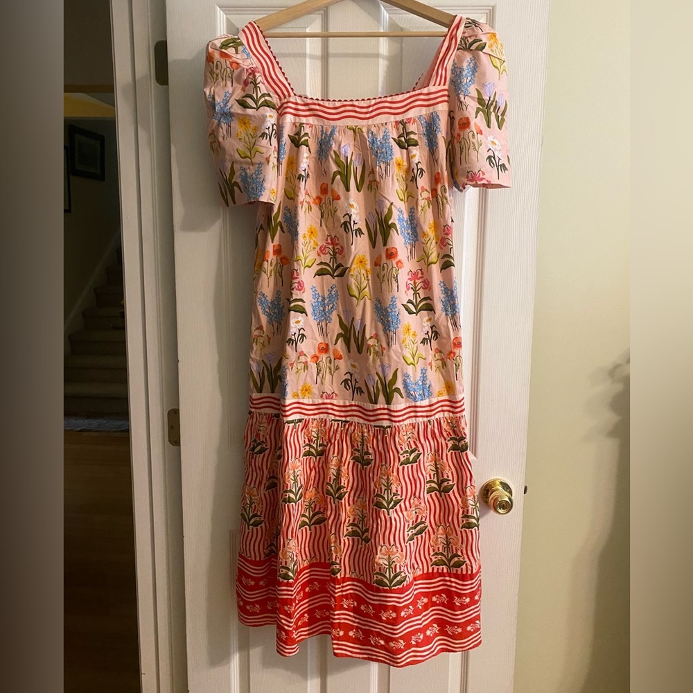 Printfresh Pink and White Striped Organic Fabric